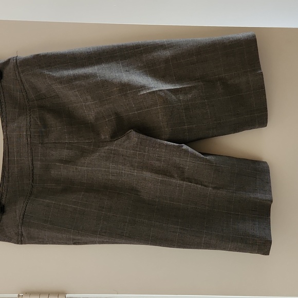 Tartan plaid monotone black/grey/off white strecht gab bermuda 12"1/2 inseam - Picture 4 of 4